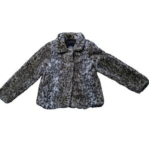 Me Jane Girls Faux Fur‎ Leopard Print Jacket Size s6 6X